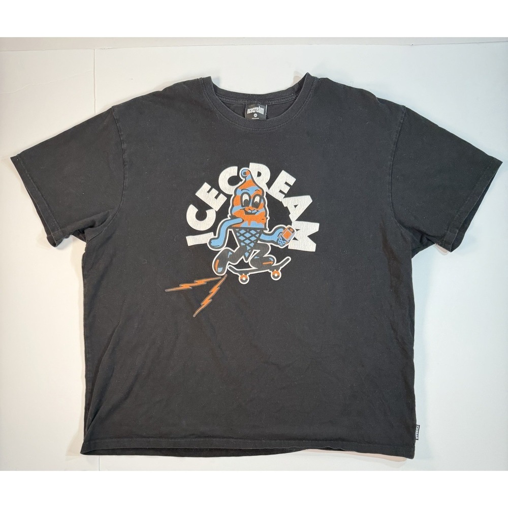 Ice Cream Graphic T Shirt Mens 3XL Skateboard Streetwear Black Tee
